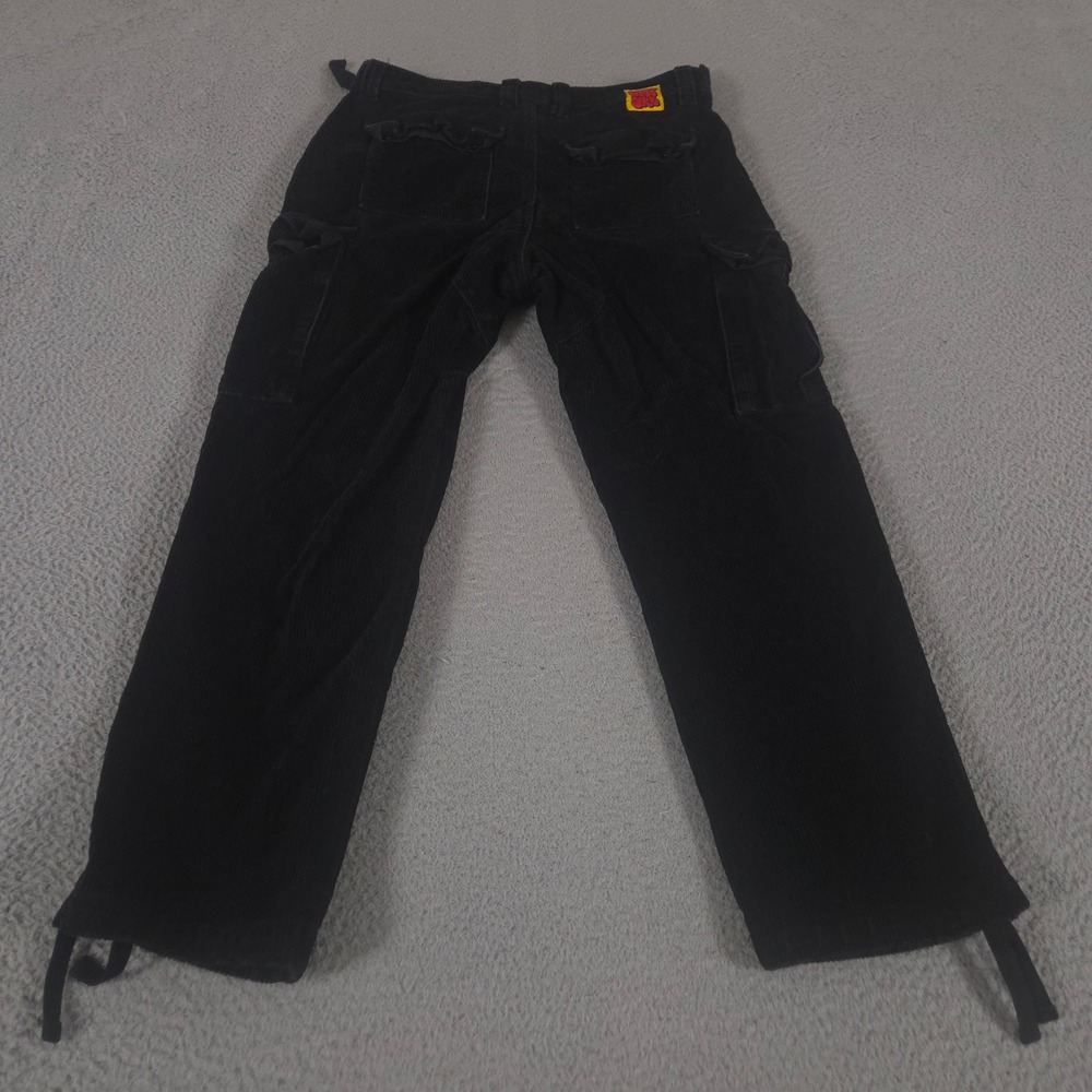 Empyre Pants Mens 30x28 Black Corduroy Cargo Skate Straight Multi Pocket Y2K - Picture 8 of 10